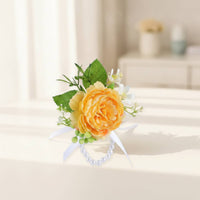 Wrist Corsage with Pearl Bracelet Decorative Wristlet Accessory Lightweight for Bridesmaids, Weddings, Prom