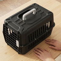 Portable Pet Carrier with Design Patent, Hard-Sided PP Material Cat Carrier for Car Pet Carrier Use