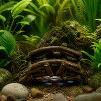 Ceramic Aquarium Ornament House Pavilion for Fish Tank Landscaping