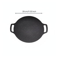 Maifan Stone Barbecue Pan Less Smoke Round Non-Stick Grill Pan Easy to Clean