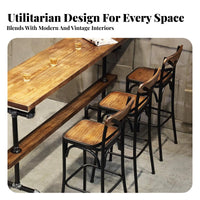 X-Shaped Spinerest Counter Stool with Spinerest High Chair Integrated Footrest Utilitarian and Aesthetic for Kitchen Island