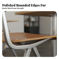 Industrial Schoolhouse Seat Long-Lasting Dining Chair Armless Design