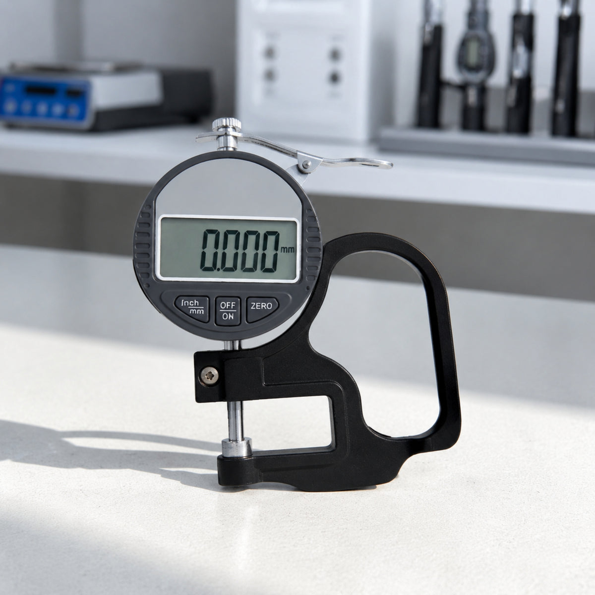 inch/metric Conversion Film Thickness Gauge Electronic Digital Thickness Gauge Accurate Measurement Indicator Portable for Inspectors, Mechanics, Inspections, Automotive Shops