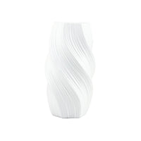 Vase with Twisted Lines White Flower Holder Decorative for Living Room, Office