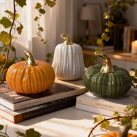 European Creative Three-Color Ceramic Pumpkin Decorative Ornament