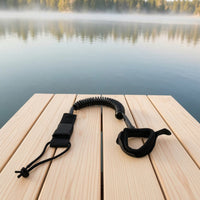 Elastic Coiled Wave Riding Leash Stretchy Surfboard Leash with Ankle Cuff Sturdy Water Sports Accessory Comfortable for Paddleboarders
