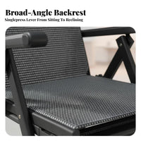 Reclining Chair with Footrest Ergonomic Design for Remote Workers