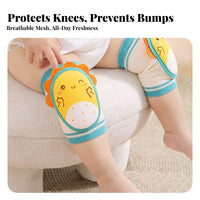 Shock-Absorbing Baby Crawling Knee Pads Breathable Material Anti-Slip Toddler Kneepads Lightweight & Flexible for Toddlers, Playtime