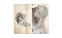 Resting Angel Figurine Vintage Angel Statue Resin Cherub Statue White for Photographers