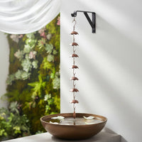 Decorative Metal Rain Chain Weatherproof Metal Rain Chain for Garden, Porch