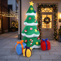 Outdoor Inflatable Tree with Gift Boxes Festive Inflatable Christmas Tree Giant Yard Decoration for Lawn, Garden