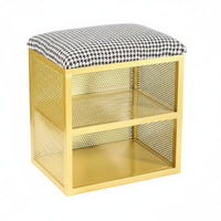 Padded Shoe Storage Bench Multi-Functional Cushitwo-in-Ad Shoe Rack Stool