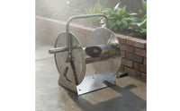 Stainless Metal Hose Reel Hose Reel Cart Freestanding for Watering Plants
