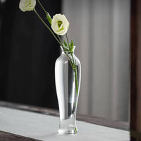 Clear Glass Vase Japanese Aesthetic House Decoration Zen Inspired for Bookshelf