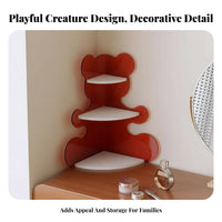 teddy-shapedShaped Corner organizer Transparent Cosmetic support for Dressing Table, Bedroom