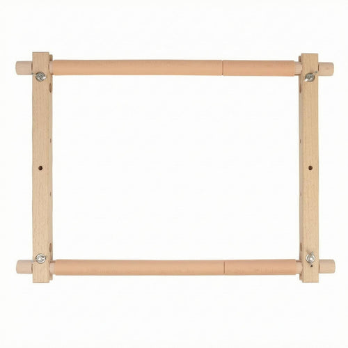 Beech Wood Embroidery Frame Upright Side Supports Wooden Embroidery Frame Cylindrical Crossbars Craft Tool