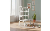 Folding Learning Stand Multifunction Convertible Step Stool Space Saving Wooden Little Helper Stool for Young Children, Kids, Washroom, Home