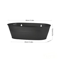 3 Pieces Oval Hanging Planters Modern Planters with Mounting Hooks Outdoor