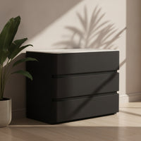 Bedside Cabinet with Drawers Floor-Standing Nightstand with Drawers No Assembly Required Nightstand for Bedroom, Apartment