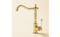Faucet with Swivel Spout Brass Swivel Faucet 360-Degree Rotating Single Lever Mixer for Kitchen