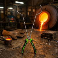 Long Handle Crucible Tongs Anti Slip Grip Coiled Loaded Crucible
