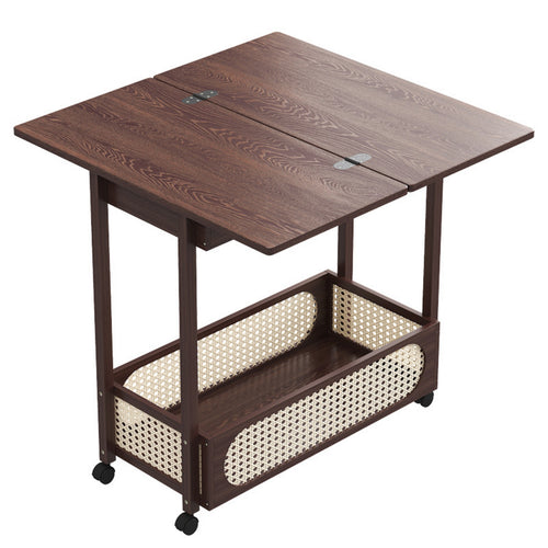 Foldable Side Table Sturdy Side Table with Storage Easy to Clean for Living Room
