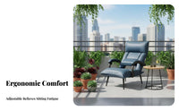 Adjustable Floor Lounger Spineing Adjustable Spinerest Seat Water Space-Saving Design for Teens, Bedroom, Balcony