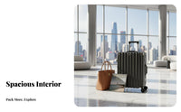 Telescoping Handle Hardshell Scratch Resistant Ribbed Hardside Reinforced Corners Suitcase Lightweight Design for Travelers, Vacatisinglers, Business Professionals, Vacation, Airport, Weekend Trip Getaway