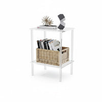 Clear C-Shaped Table Space-Saving Indoor Furnishing Modern Look for Small Spaces