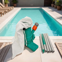 Pool Vacuum with Aluminum Pole Compact Underwater Cleaner Efficient for Hot Tubs