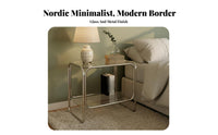 Clear Multi-Tier Table Minimalist aesthetic Nightstand Easy to Clean for Living Room