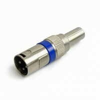 XLR to Thread Adapter Silver Inline Coupler Rugged for Tight Confined Areas