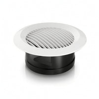 Round Louvered Vent Outlet Circular Louvered Air Vent Slim Exhaust Grille Plastic for HVAC
