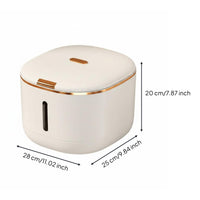 Food-Grade Material Rice Storage Container Large Capacity Rice Storage Bin Single-Press Access Lid for Kitchen, Countertop