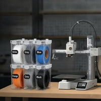 6 Pieces 3D Printer Filament Storage Box Moisture-Resistant Filament Storage Box Dust-Protected Clear for Makers, Desktop