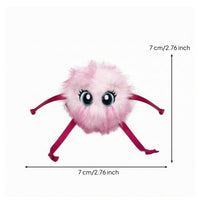 Automatic Cat Ball Toy Dangling Legs Fuzzy Cat Toy Ball Cartoon Eyes