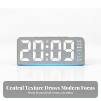 Easy-to-Read Digital LED Alarm Clock Lightweight Digital Clock with Weekday Display Large Tabletop for Students, Heavy Sleepers, Bedroom