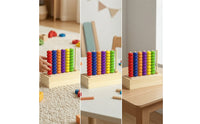 Child-Led Wooden Peg Board with Beads Fine Motor Wooden Peg Board Bead Game Hand-Eye Coordination Educational for Toddlers, Preschoolers, Preschool, Homeschool, Playroom