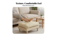 Upholstered Ottoman Space-Saving Upholstered Footstool Modern Design for Seniors