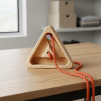 2 Pieces Long-Lasting Wood Rock Climbing Finger Board Non-Slip Wooden Climbing Triangles Skin Friendly for Climbers, Athletes, Home Gym