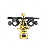 Eyeglasses Stand Gold Colored Magnifier Stand Black Rack for Living Room, Study