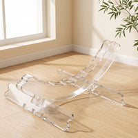 Clear Acrylic Bike Stand Stable Two-Wheeler Parking Stand Modern Bike Parking Rack Low-Profile for Cyclists
