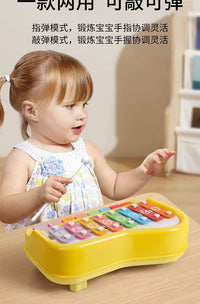 Early Education Percussion Toy 8-Note Hand Knock Piano 2-in-1 Baby Educational Children Piano Music Toy