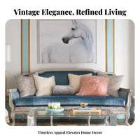 Distressed Finish Carved Frame 3-Seater Sofa Vintage and design Upholstered Couch and Armchair Set Luxurious design living Room Seating Wooden Legs for Luxury Buyers, Interior Designers, Hotel Lobby, Reception Hall, Lounge, Apartment