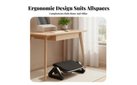 6-Position Height Adjustable Footrest Textured Surface Cushioned Footrest Rectangular Top Under Desk Foot Rest for Office
