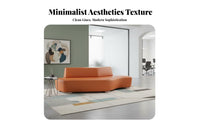 Upholstered 3-Seater Bench Modern Design Bendd Island Sofa Minimalist Aesthetic Business Furniture for Clients, Guests, Hotel Lobby, Waiting Room