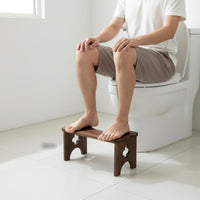 Toilet Stool Sturdy Wood Toilet Pedal Bathroom Footrest Long-Lasting Wooden Squatting Stool Easy to Clean for Children