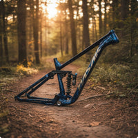 Full Damped Mountain Bike Frame BOOST 12x148mm Trail Cycle Frame with Rear Shock Linkage Disc-Brake Mountain Bike Frameset for Trail Riding, Downhill