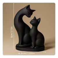 Feline Desktop Ornament Gift Idea Feline Sculpture Easy to Design for Shelf