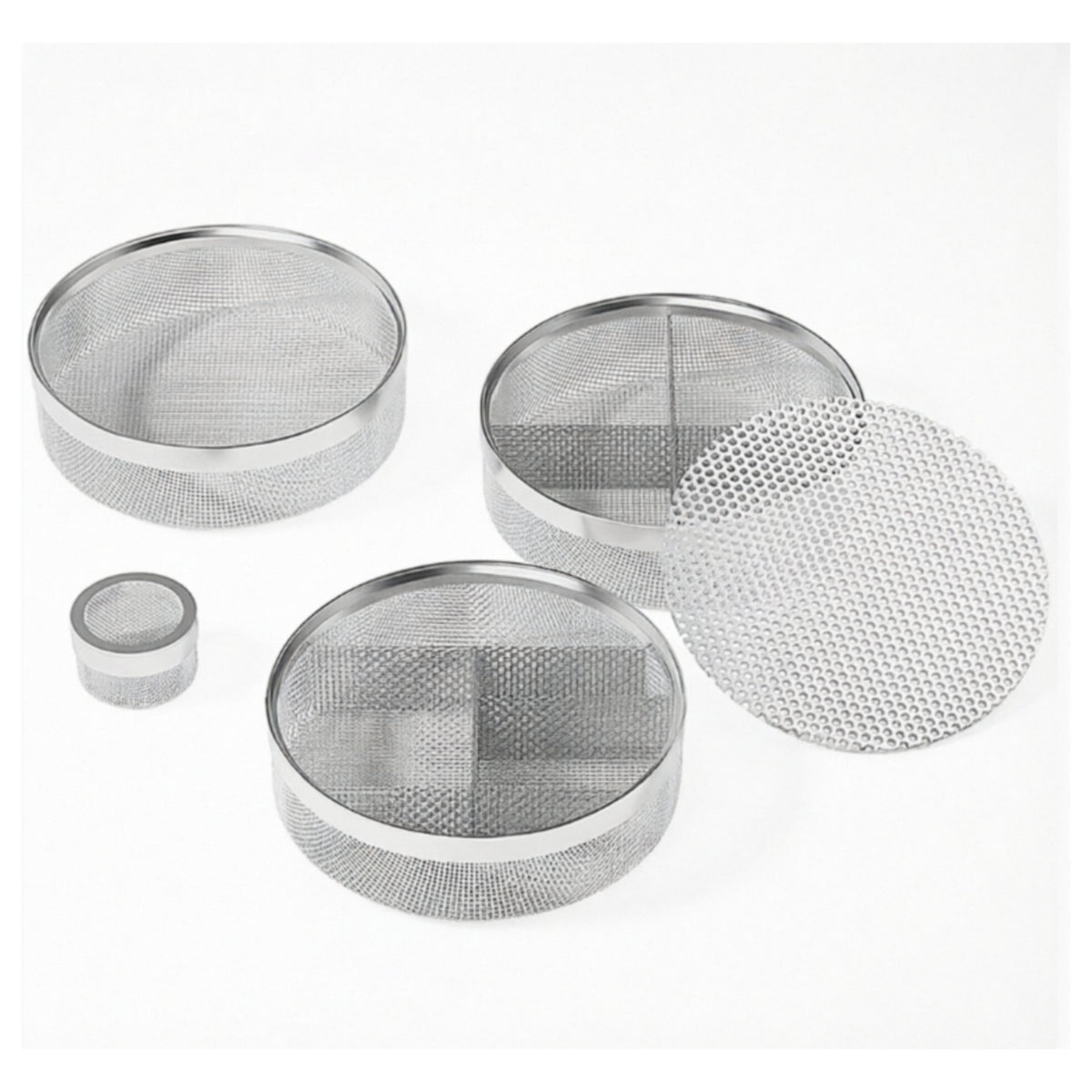 5 Pieces Mesh Basket with Rolled Rim Corrosion-Resistant Watch Repair Cleaning Basket Compact Stackable for Watchmakers
